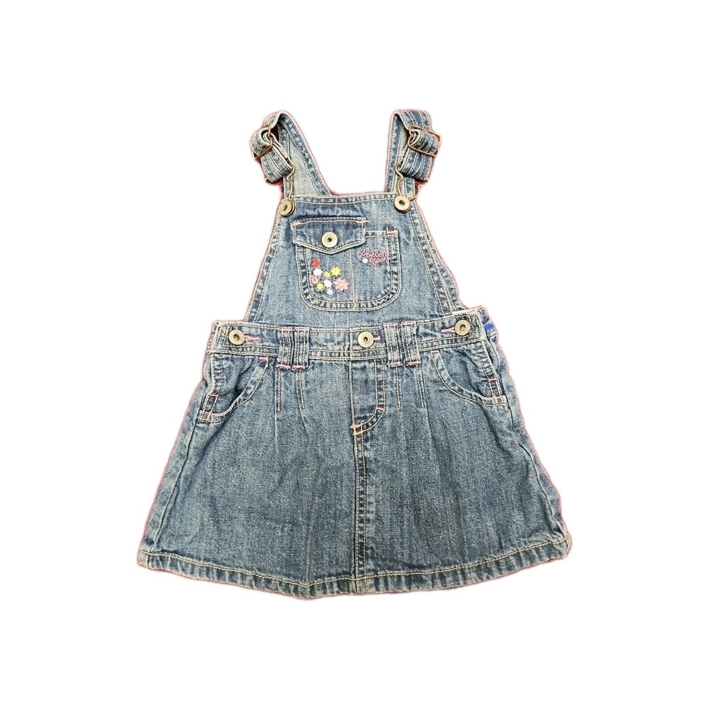 Oshkosh B'gosh Jean Skirt Overalls Blue Denim Girls' Baby Size 18M Months